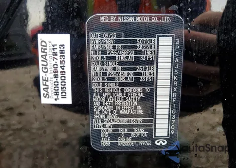 2024 Infiniti Qx55 Essential z USA, uszkodzony, nr VIN 3PCAJ5KRXRF103709